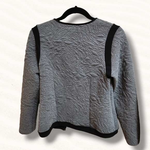 Papillon Blanc Womens  Jacket/ Sweater Full Zip Gray Size M - Picture 4 of 7